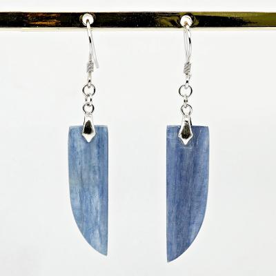 China Wholesaler CLASSIC Sterling Silver Tiger Teeth Kyanite Dangle Earrings for sale