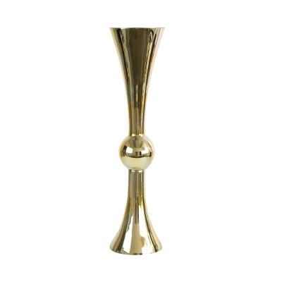 China New 36inches Classic/Postmodern Glass Double Reversible Trumpet Vase - Gold /Silver Accept Logo Welcome OEM for sale