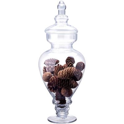 China Wholesale Customized Elegant Freshness Preservation Candy Buffet Display Storage Jars, Decorative Wedding Apothecary Candy Glass Jars With Lids for sale