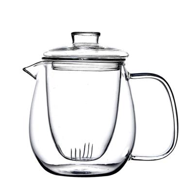 China Small Viable Heat Resistant Borosilicate Glass Teapot Set for sale