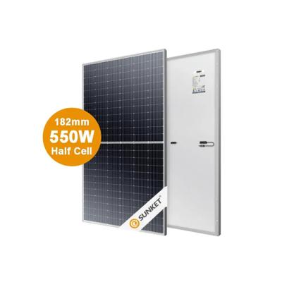 China China 550w 144cells 182mm Solar Panels Sunket Solar Products Hot Sale Cheap Monocrystalline Solar Panel Gateway CE RETAINS TUV Certificate for sale