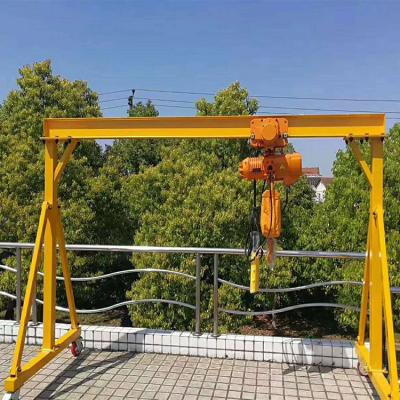 China Crane Independent Manual Operation Gantry Gantry Crane 2 Crane Shed 3 5 Ton Forklift Jib Boom Traveling for sale