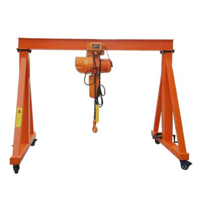 China Crane Hot Selling 2T 3T 4T 5T Siemple Gantry Small Structure Manual Gantry Crane Height Adjusted By Hand Winch for sale