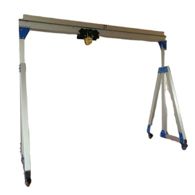 China Mini Mobile Portable Aluminum Alloy Gantry Crane  Aluminum Gantry Crane Hand Push To Travel for sale