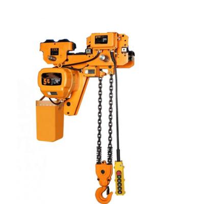 China Building Material Household Stores Or Site Use Portable Hook Fixing High Efficiency Chain Electric Hoist for sale