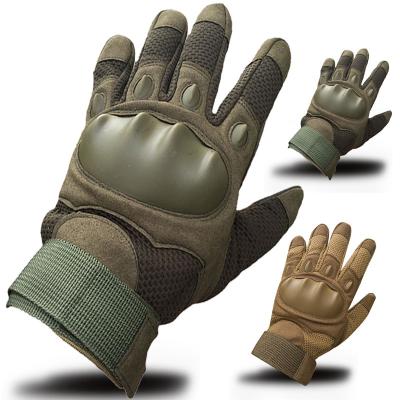 China Full Finger Outdoor Sports Motorcycle Cycling Smart Finger Touch Screen Glove Hard Knuckle Full Finger Tactical Gloves for sale