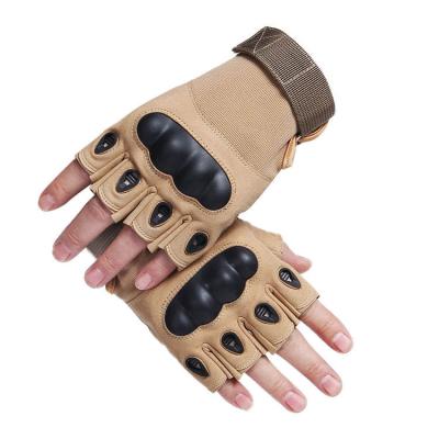 China Half Finger / Fingerless Combat Tactical Gloves Knuckle Hard Gloves Half Finger Tactics Gloves Fit For Outdoor Sports for sale