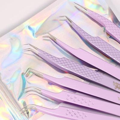 China Durable Private Label Logo Tweezers For Lash Extensions Custom Volume Tweezers Eyelash Extension Stainless Steel for sale