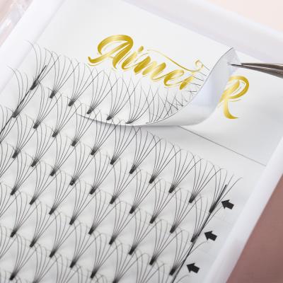 China Lightweight 10D Heat Bonded Premade Silk Fans Russian Volume Eyelash Extension for sale