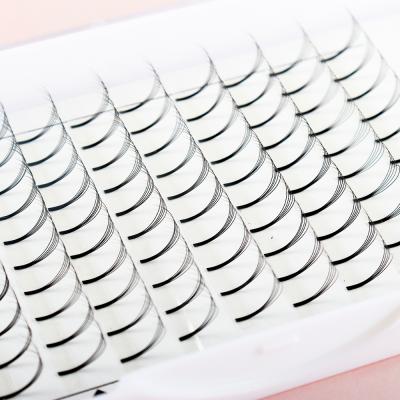 China Light Eyelash Long Stem Pre Made Fanned Volume Eyelash Extension 3D 4D 5D 6D Fans Lashes 12 Rows for sale