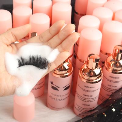 China Cruelty Free Natural Cruelty Lash Mousse Wick Shampoo Detergent Cleansing Private Label Crisscross For Individual Lashes Foam for sale