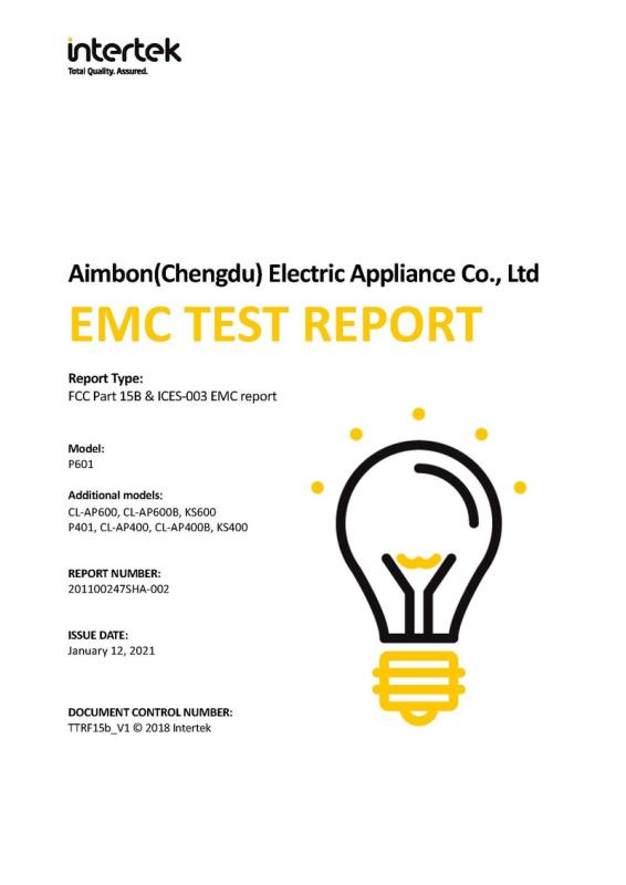 FCC - Chengdu Aimbon Intelligent Technology Co., Ltd.