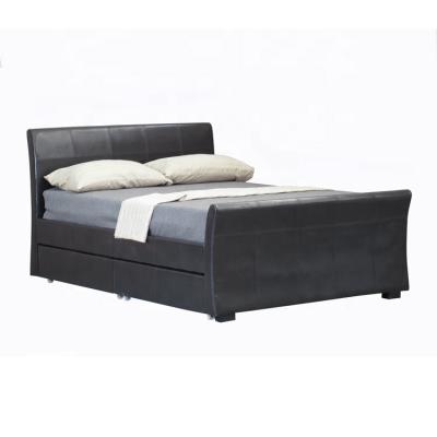 China Factory Price Comfortable Modern Leather Fabric Storage Bed Upholstered Platform Bed With Drawer for sale