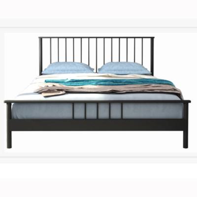 China Comfortable Unique Modern New Pattern Iron Metal Double Bed Frame for sale