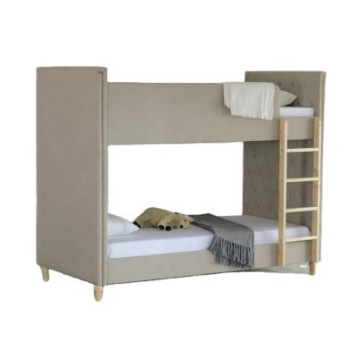 China Wholesale Modern Elegant Modern Home Furniture Fabric Wooden Kids Bunk Bed for sale