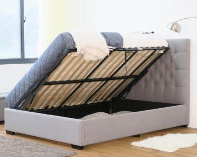 China New Design Modern Sleek Air Bed Lift Bed Room Furniture Modern Fabric Linen Bed for sale