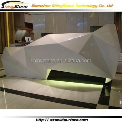 China Amazing Irregular Shaped Synthetic Stone Of Office/Store/Hotel/Restaurant/Dental Clinic Solid Outdoor Counter for sale