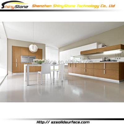 China Newest Style Modern Wood Veneer Finish Sideboard Italian Kitchen Furniture for sale