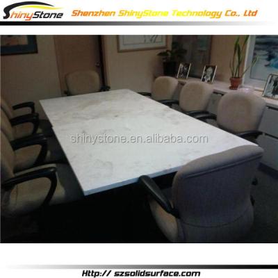 China Home Office/Store/Hotel/Restaurant Large Rectangle Dining Table Of Good Quality Handmade Quartz Stone for sale