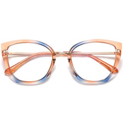 China Custom Cat Eye Frame Glasses Monocle Frame Prescription Optical Frame Logo Women Eyewear TR New Fashion Wholesale Reading Glasses 2022 for sale