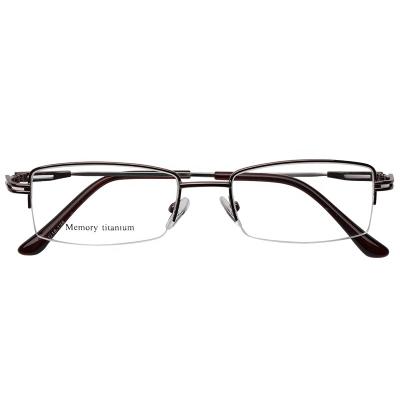 China Optical Frames Half Frame Memory Good Quality Titanium Optical Glasses Frames Glasses Unisex Frames for sale