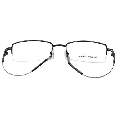 China Half Rim Spectacles Memory Titanium Optical Spectacles Glass Frame Optical Frames for sale