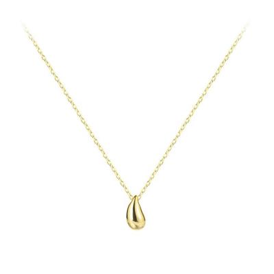 China FASHIONABLE Custom 18k Gold Platting Droplet Pendant Stainless Steel Necklaces for sale