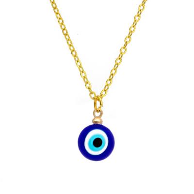 China Vintage 18K Blue Eyes Necklace Evil Eyes Pendant Demon Eyes Pendant Necklace For Men And Women for sale