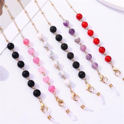 China Vintage Chain Sunglasses Agate Eye Necklace Face Losing Rope Anti Drop Hanging Hanging Necklace for sale