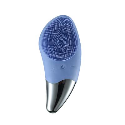 China Acne Treatment Soft Silicone Facial Cleansing Brush Rechargeable Face Cleansing Brush With Vibration Massage for sale