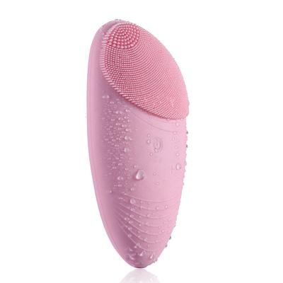 China High Frequency Vibration DEEP CLEANSING Exfoliating Silicone Face Scrubber Exfoliator Sonic Facial Cleansing Brush for sale