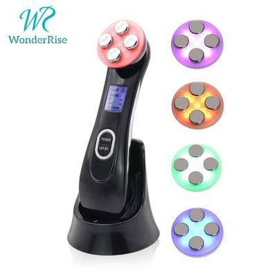 China Face Lift 5 in 1 LED Light Photon Face Lifting Peel Rejuvenation Radio Frequency Skin Tightening Machine EMS RF Equipment for sale