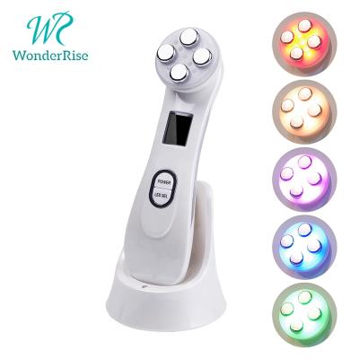 China Wrinkle Remover Skin Care RF Beauty Device LED Face Massager Skin Tightening Neck Lifting Massage Machine EMS Microcurrent Facial Face Massage for sale