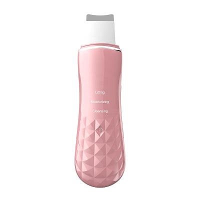 China DEEPLY CLEANING 3 in 1 Beauty Equipment Ultrasonic Face Skin Scrubber Electric Heating Dead Skin Scrubber for sale