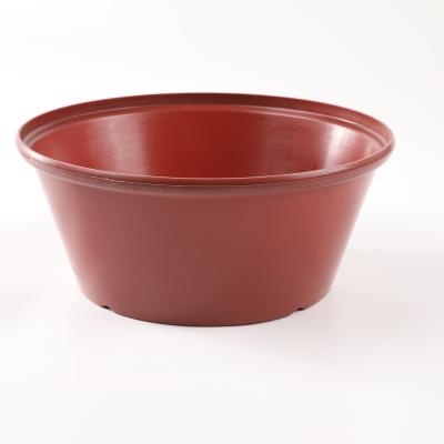 China Modern Red Plastic Flower Potted Plant Pots for sale