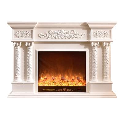 China Best Modern White Indoor Outdoor Electric Propane Movable Portable Fireplace Mantel for sale