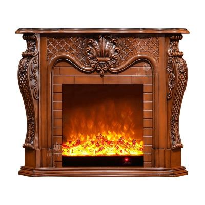 China Wood Fireplace Home Fireplace Mantel Place Electric Heater Large Log Stove Insert Modern Indoor Free Burning Corner for sale