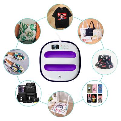 China Small & New Arrival EASYCOUNT HP2 Convenient Portable Heat Press Machine T-shirt Sublimation Machine 9*9 Inch T-shirt Printing Machine for sale