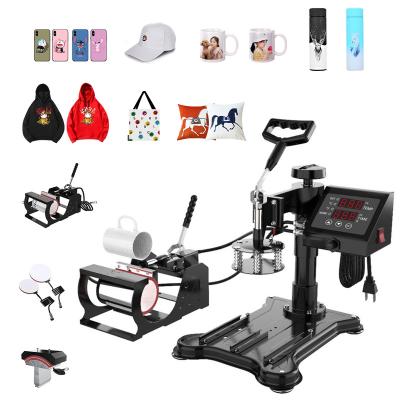 China Adjustable Thermostat 5 in 1 Swing Away Combo Heat Press Machine Sublimation T Shirt Printing Machine for sale