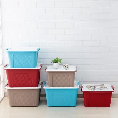 China Customized Sustainable Size High Quality Square Lockable Plastic Storage Box With Lids for sale