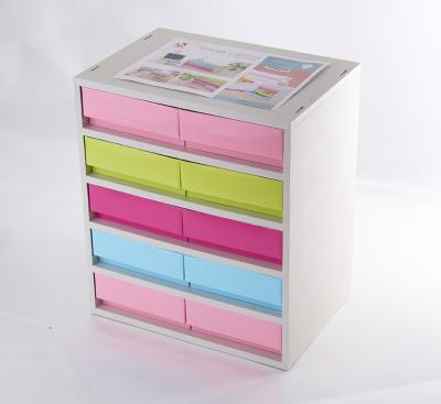 China Filing Cabinet Five Layer Plastic Filing Cabinet Storage Box for sale