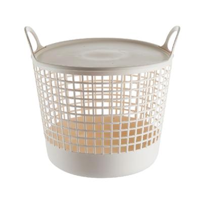 China Laundry basket with lid 2020 new product plastic basket creative plastic laundry basket with lid for sale