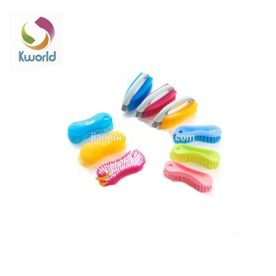 China Hand Customized Plastic Clothes Wash Scrub Cleaning Brush With Short Handle for sale