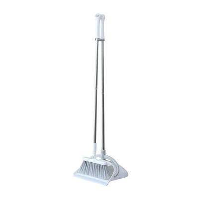 China Eco-friendly Long Standing Dust Pan Easy Amount Handle Broom And Dustpan Set Assembly Suitable For Home, Kitchen, Room, Office, Lobby for sale