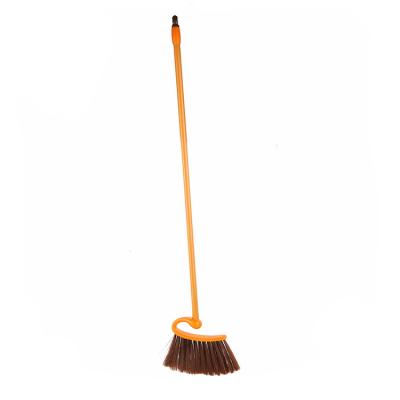 China Wholesale Eco - Friendly Long Handle Plastic Broom Broom With Stainless Steel Handle for sale