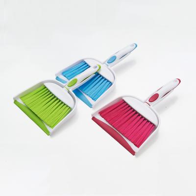 China Mini plastic cleaning dustpan and upright household brush for sale