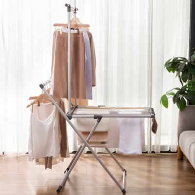 China Modern Factory Supplying Traditional Aluminum Free Installation Clothing Rack Fabric Drying Clothes Hanging Rack for sale