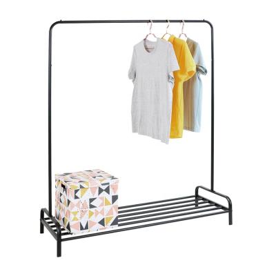 China Stylish Design Minimalist Hot Selling Commercial Portable Clothing Heavy Duty With Storage Garment Display Rack for sale