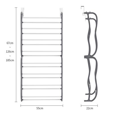 China Low Price Convertible 16 Pairs Wall Mounted 8 Tier Display Coat Shoe Rack For Wholesales for sale