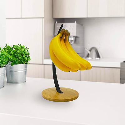 China Minimalist Home Countertop Wire Holder Fruit Basket Basics Fruit Storage Basket Vegetable Bowl with Banana Tree Hanger for Gift Home Party for sale